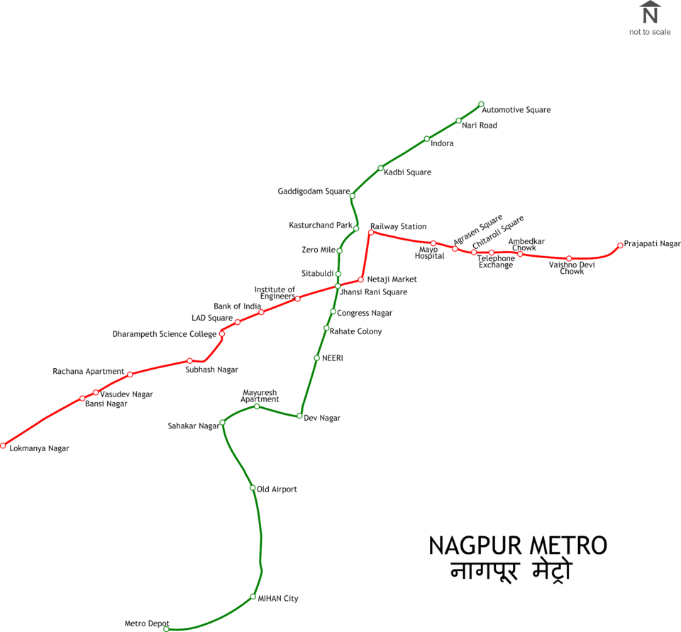 Nagpur Metro Map 2025
