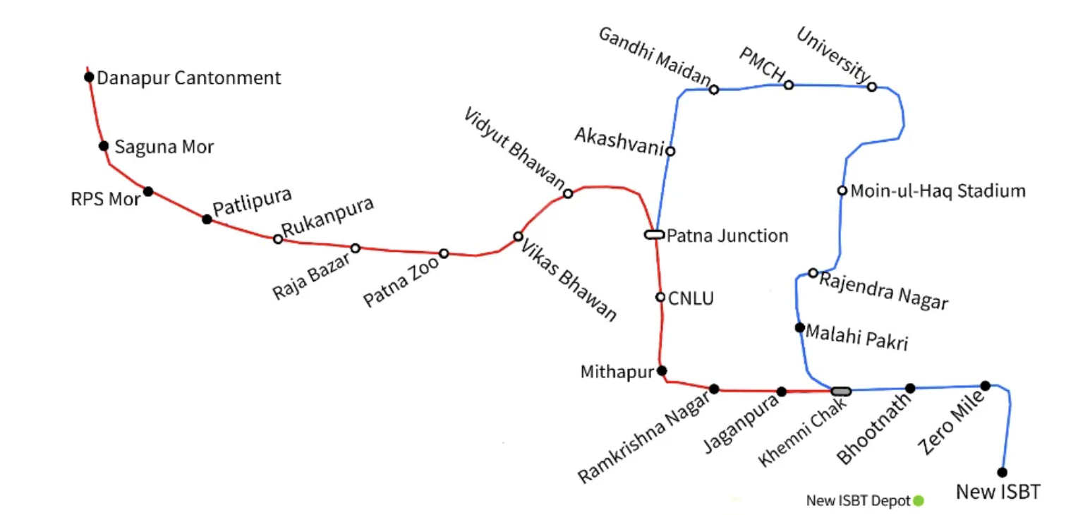 Patna Metro Map 2025