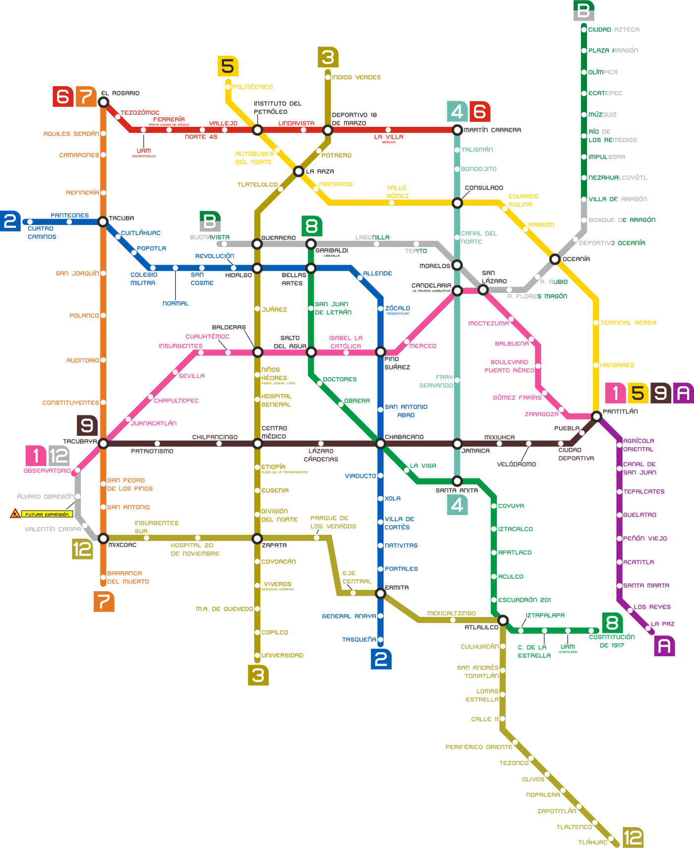 Mexico City Mexico City Metro map