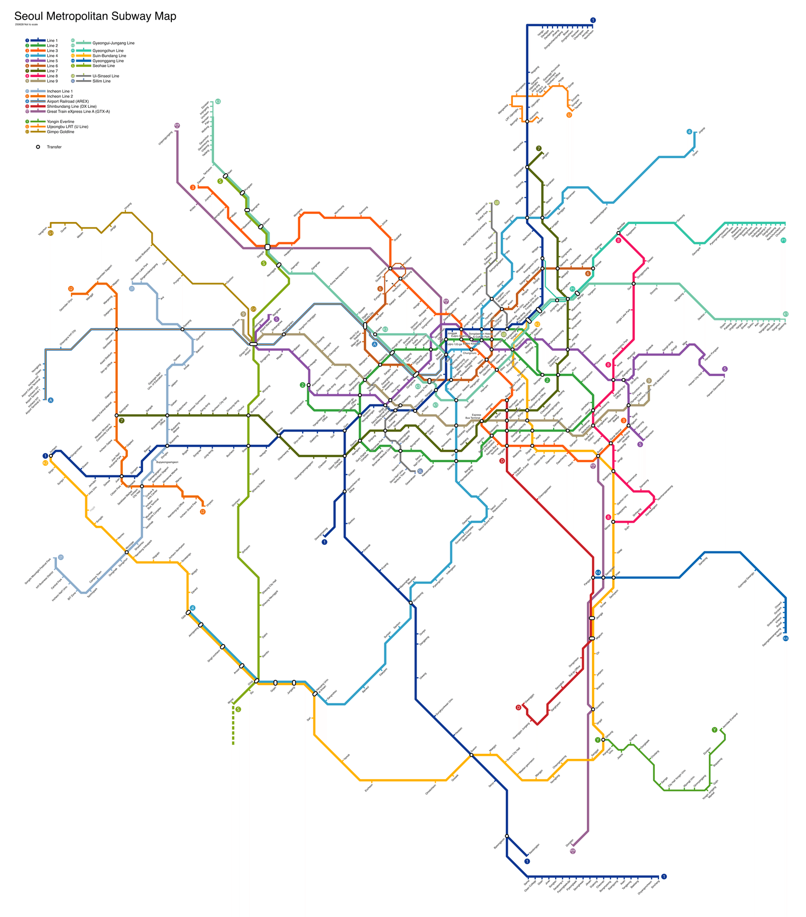 Seoul Seoul Metropolitan Subway map