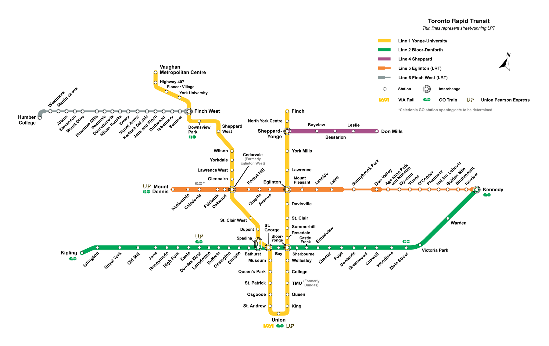 Toronto TTC Subway map
